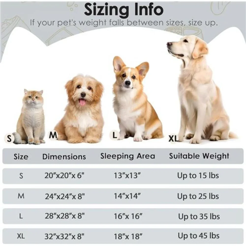 Dog & Cat Bed for Indoor Cats, 20in Calming Donut Bed for Puppy